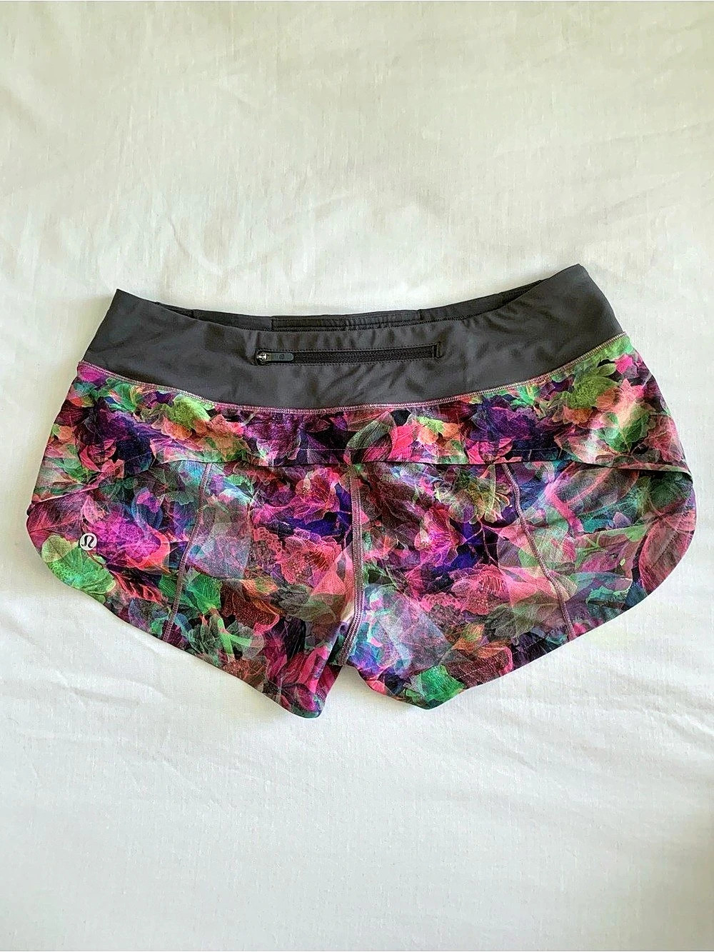 Lululemon Speed Up Mid Rise Lined Shorts 3" Heather Lux Multi Black Size 6